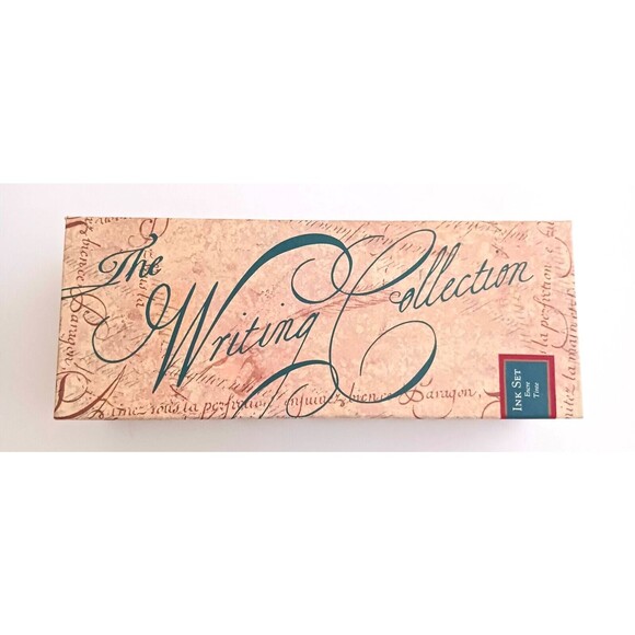 NEW Authentic Models Calligraphy Writing Ink Box Set Hand Blown Glass Pen 4 Inks - Picture 3 of 8